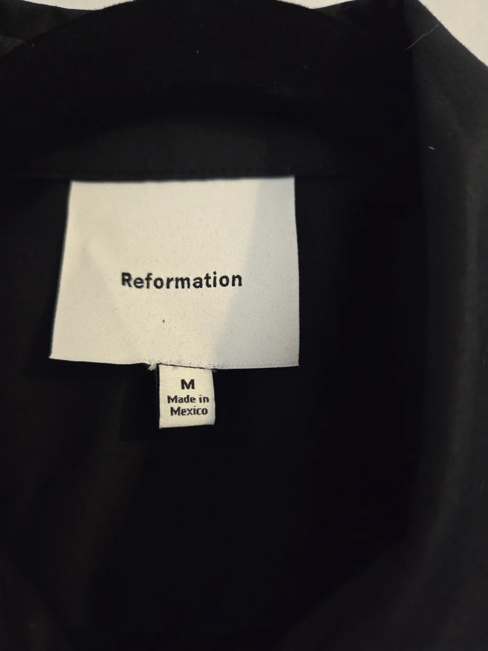 Reformation Alfie Black Button-Down Shirt
